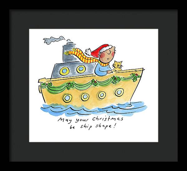 Ship Shape Christmas - Framed Print