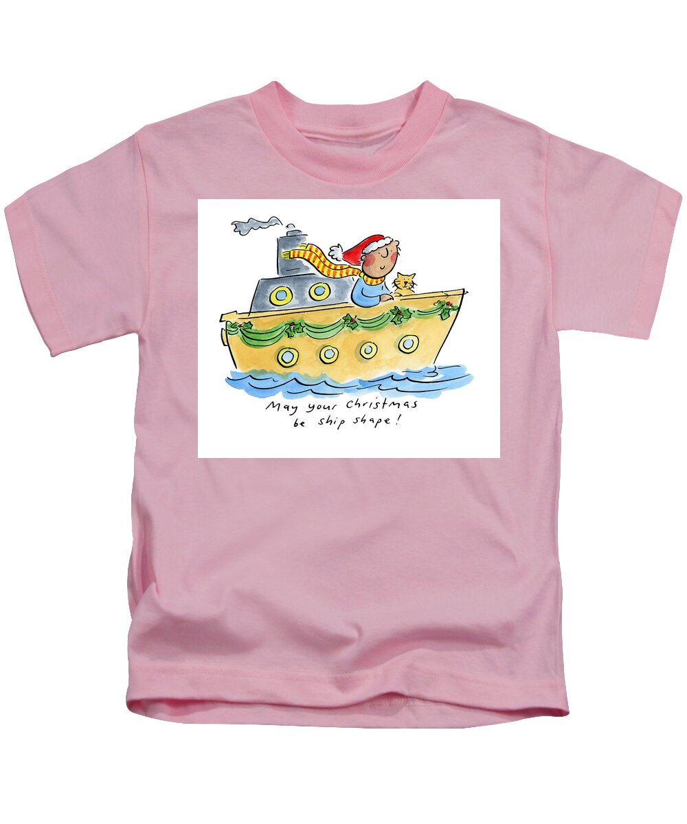 Ship Shape Christmas - Kids T-Shirt