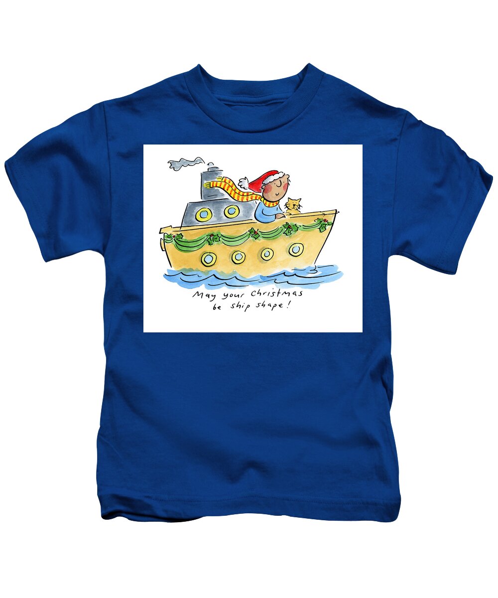 Ship Shape Christmas - Kids T-Shirt