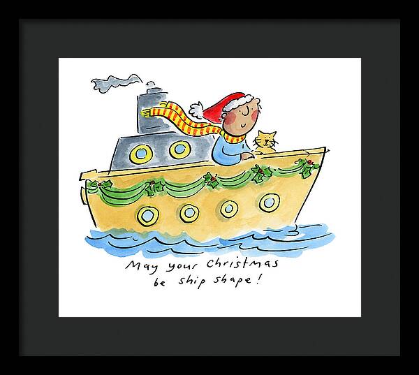 Ship Shape Christmas - Framed Print
