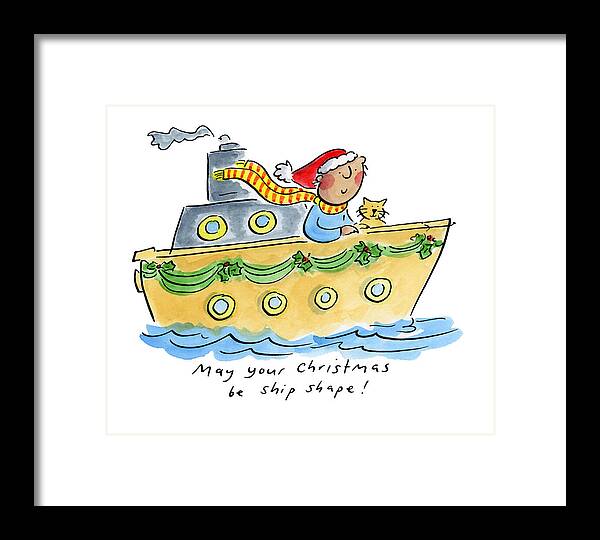 Ship Shape Christmas - Framed Print