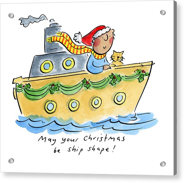 Ship Shape Christmas - Acrylic Print