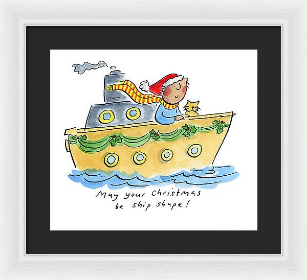 Ship Shape Christmas - Framed Print