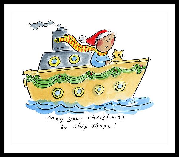 Ship Shape Christmas - Framed Print