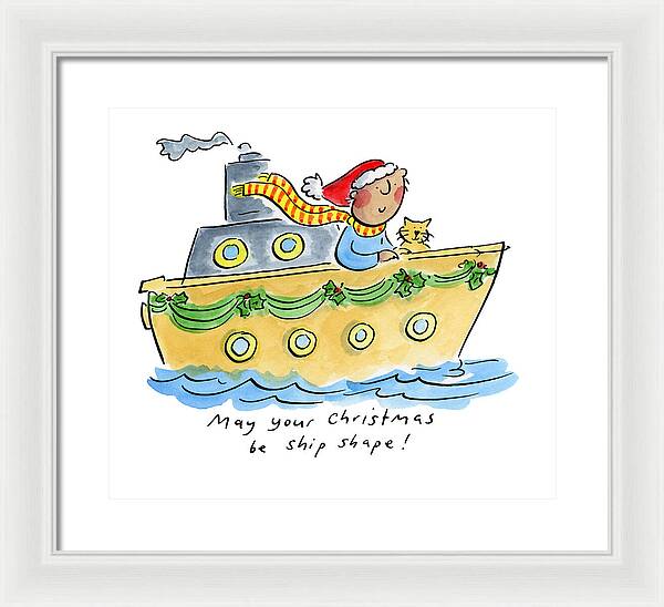 Ship Shape Christmas - Framed Print