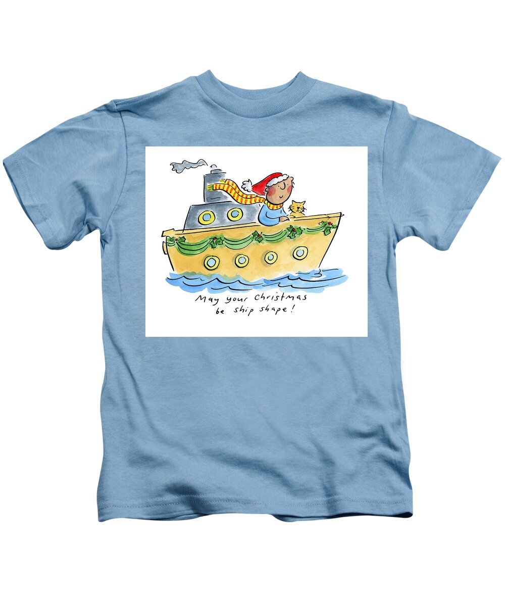 Ship Shape Christmas - Kids T-Shirt