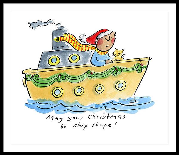 Ship Shape Christmas - Framed Print