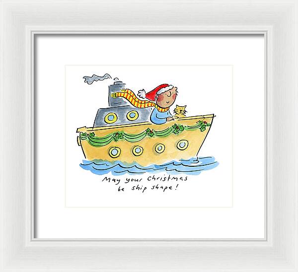 Ship Shape Christmas - Framed Print