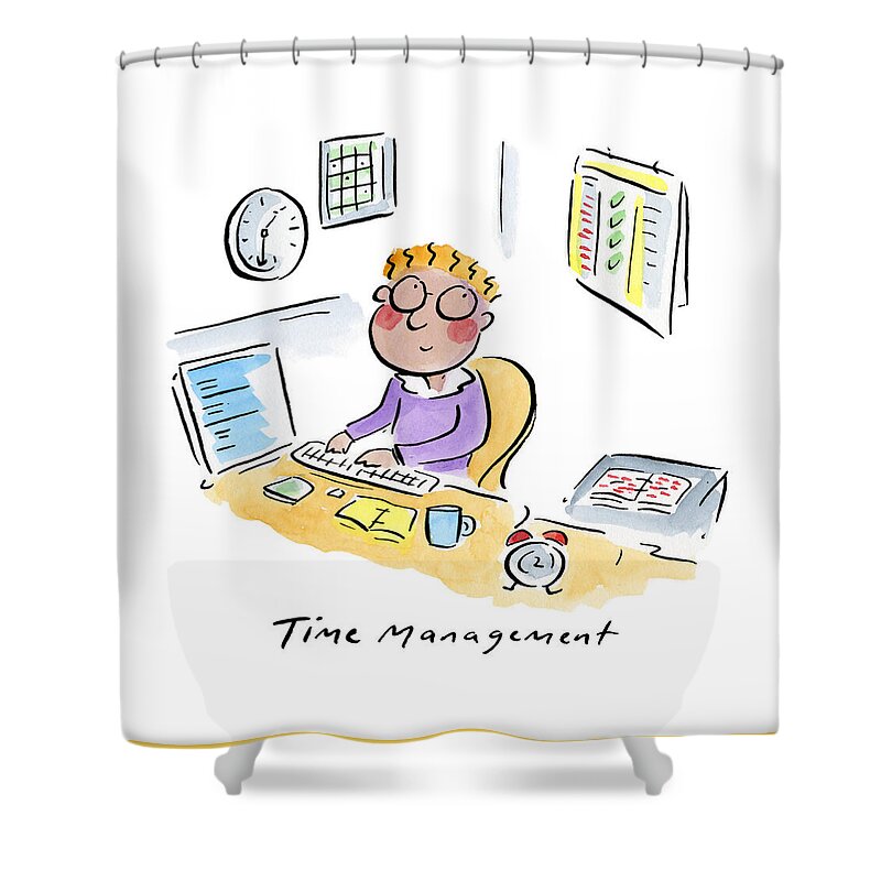 Time Management - Shower Curtain