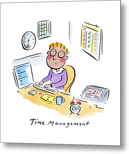 Time Management - Metal Print