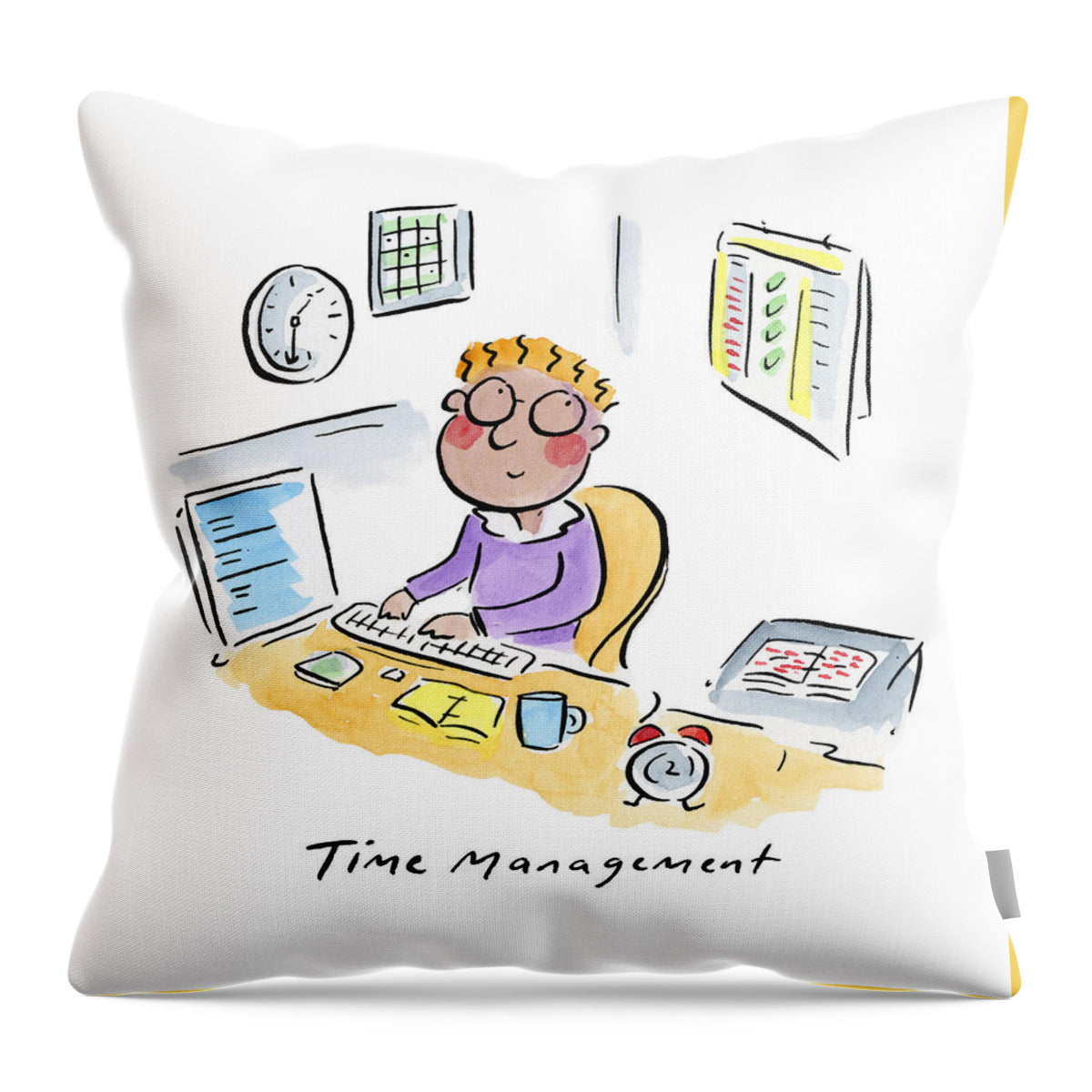 Time Management - Throw Pillow