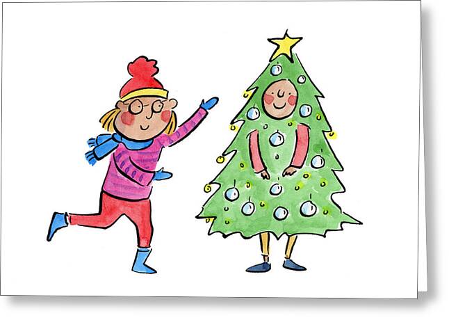Tree Costume - Greeting Card