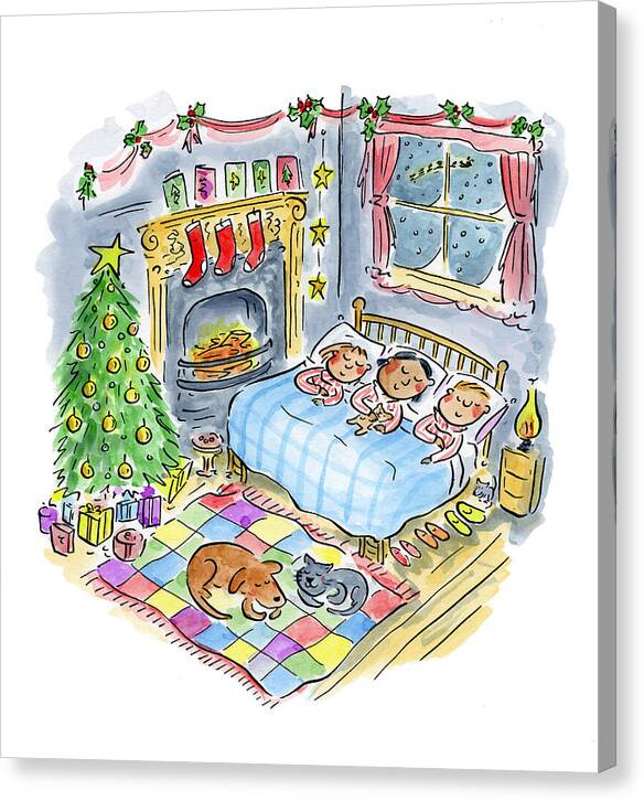 Twas the night before Christmas - Canvas Print