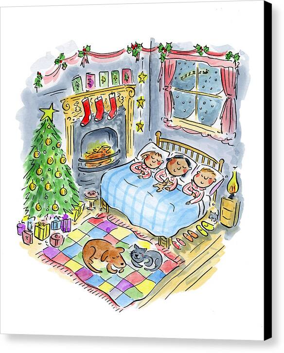 Twas the night before Christmas - Canvas Print