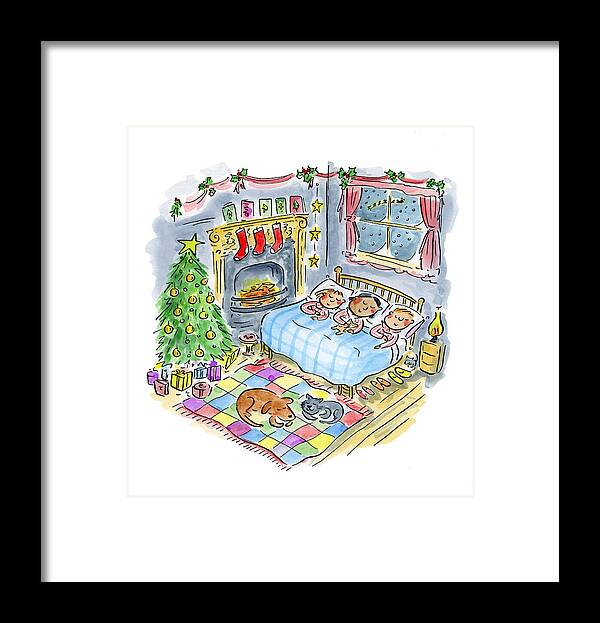 Twas the night before Christmas - Framed Print