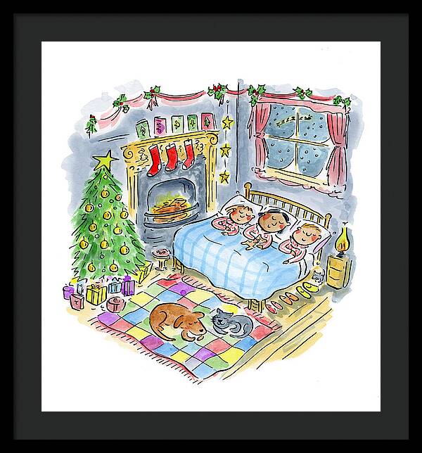 Twas the night before Christmas - Framed Print