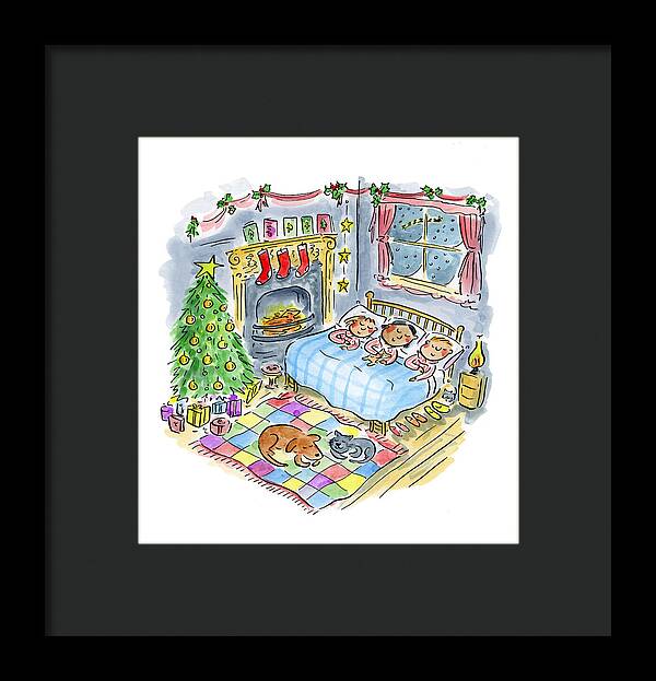 Twas the night before Christmas - Framed Print