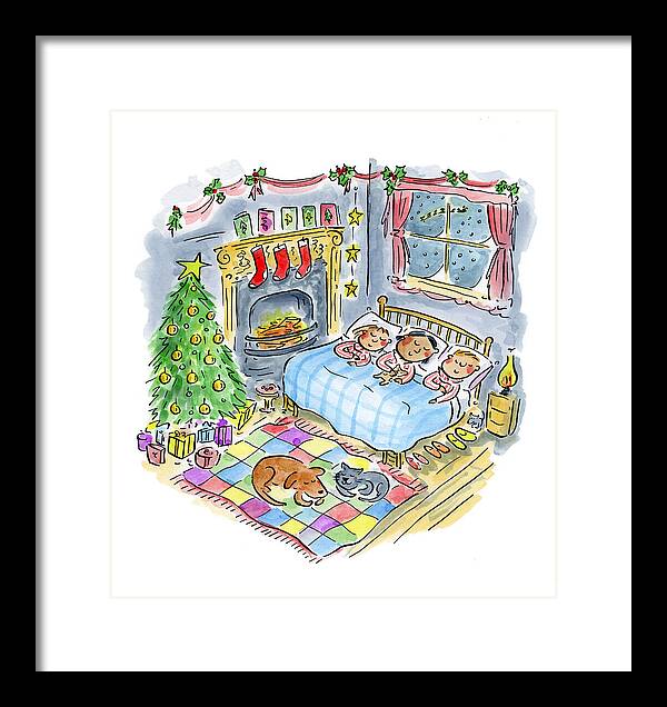 Twas the night before Christmas - Framed Print