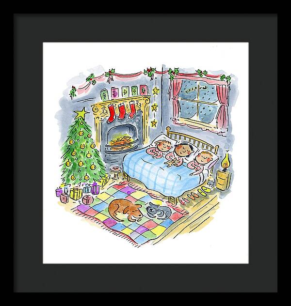 Twas the night before Christmas - Framed Print