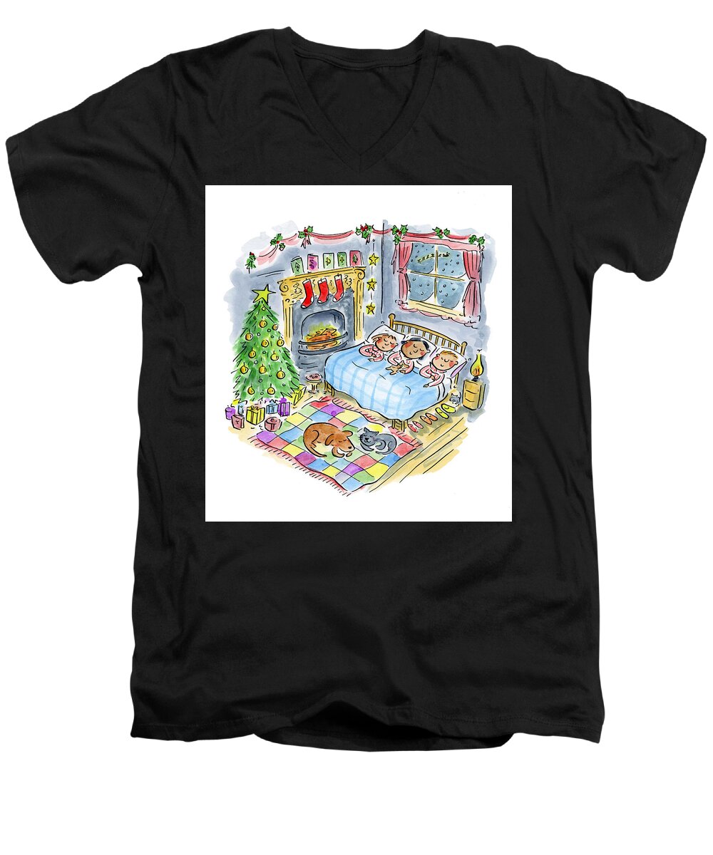 Twas the night before Christmas - Men's V-Neck T-Shirt