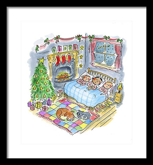 Twas the night before Christmas - Framed Print