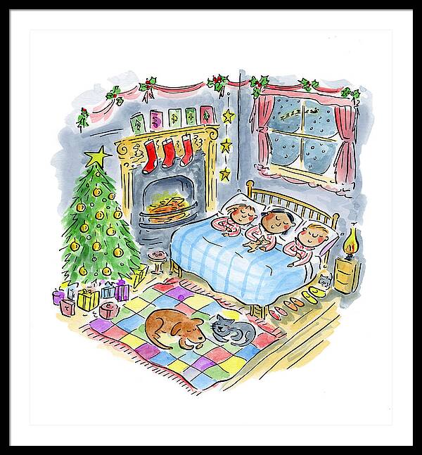 Twas the night before Christmas - Framed Print