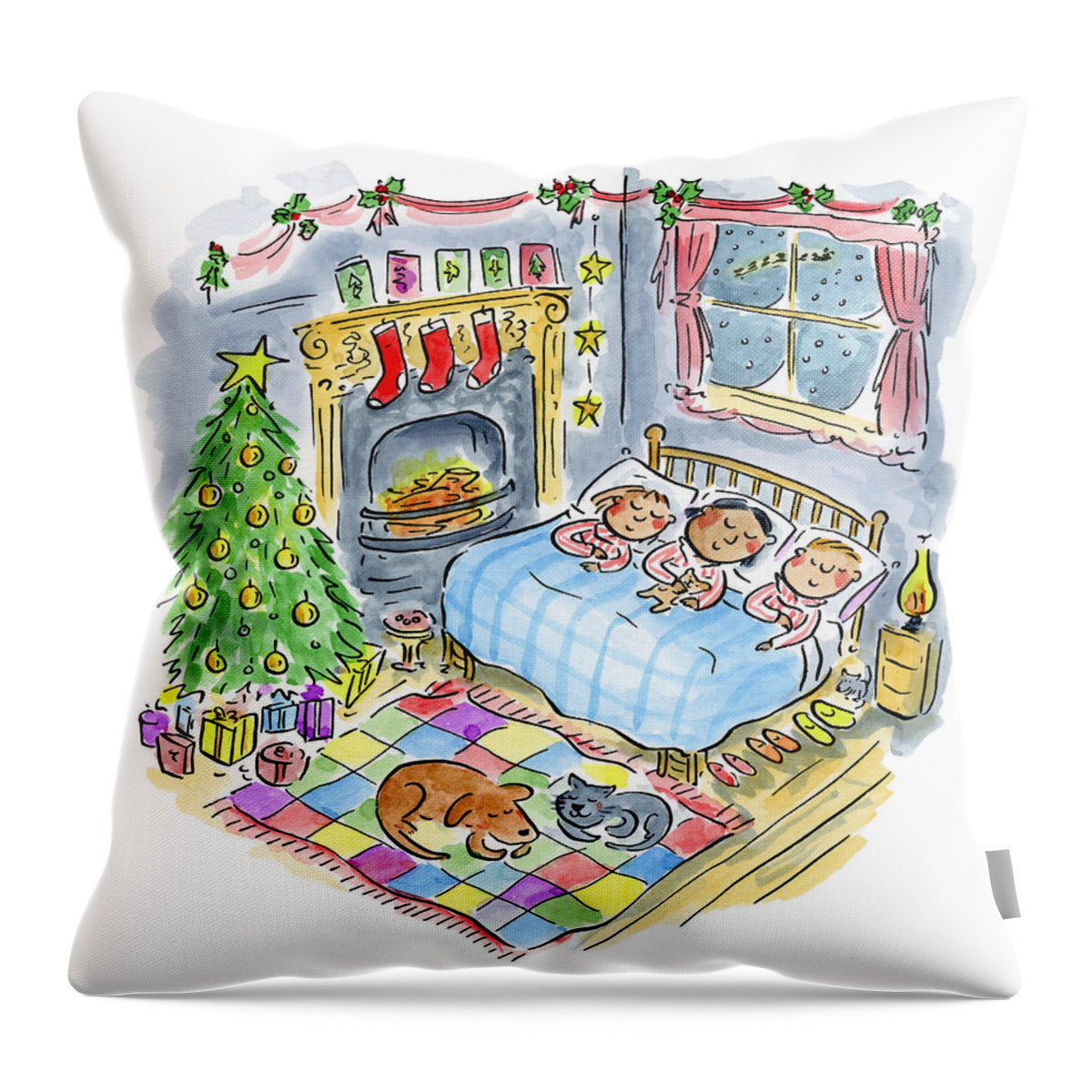 Twas the night before Christmas - Throw Pillow