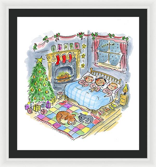 Twas the night before Christmas - Framed Print
