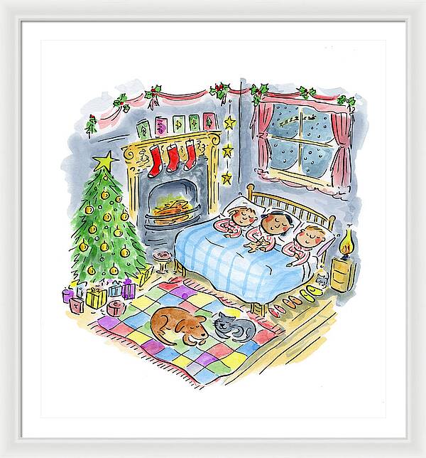 Twas the night before Christmas - Framed Print
