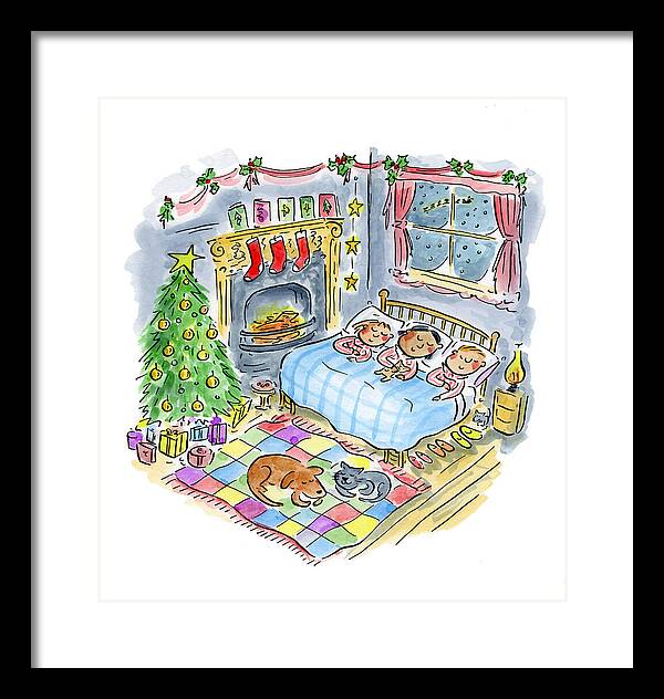 Twas the night before Christmas - Framed Print