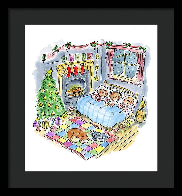 Twas the night before Christmas - Framed Print