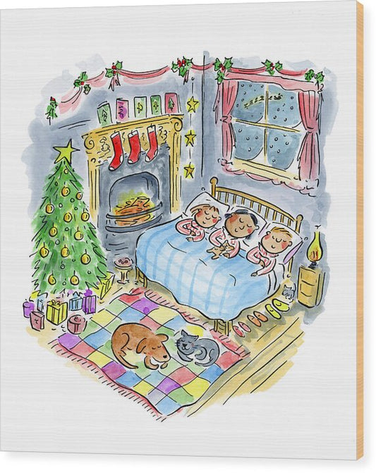 Twas the night before Christmas - Wood Print