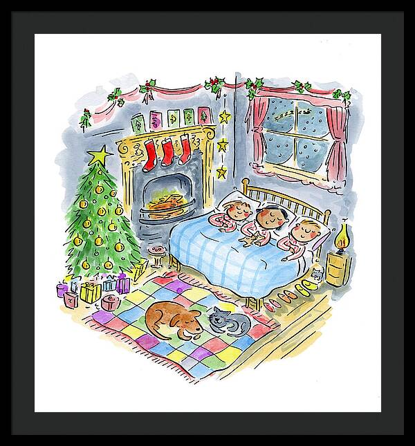 Twas the night before Christmas - Framed Print