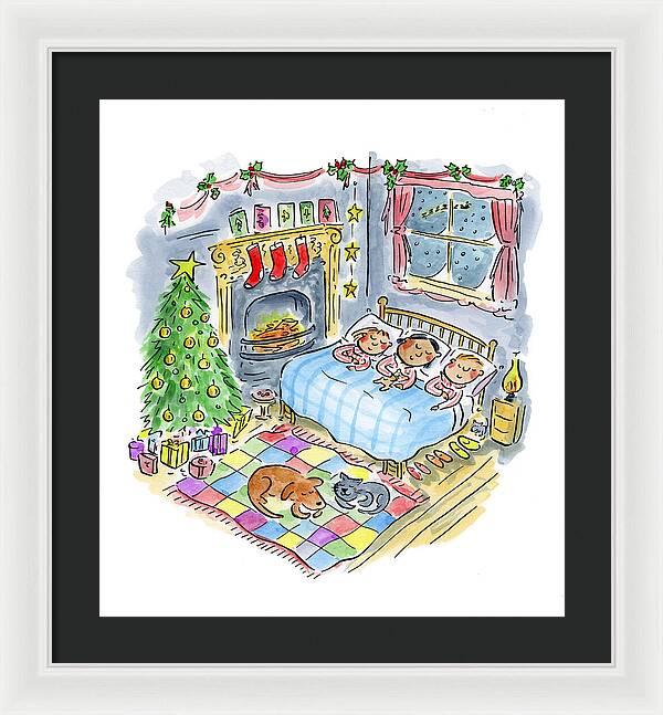 Twas the night before Christmas - Framed Print