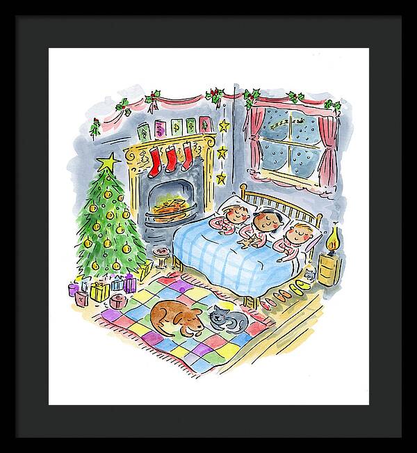 Twas the night before Christmas - Framed Print