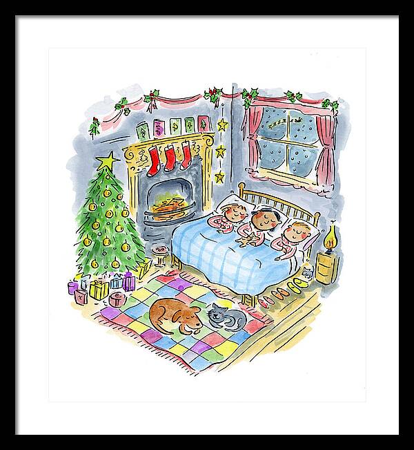 Twas the night before Christmas - Framed Print