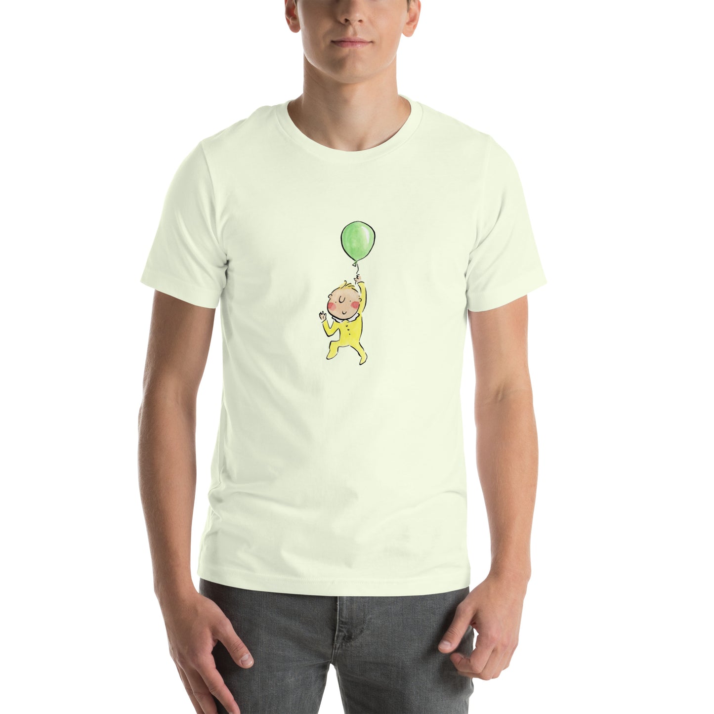 Baby Balloon Illustration by Rosie Brooks Unisex t-shirt