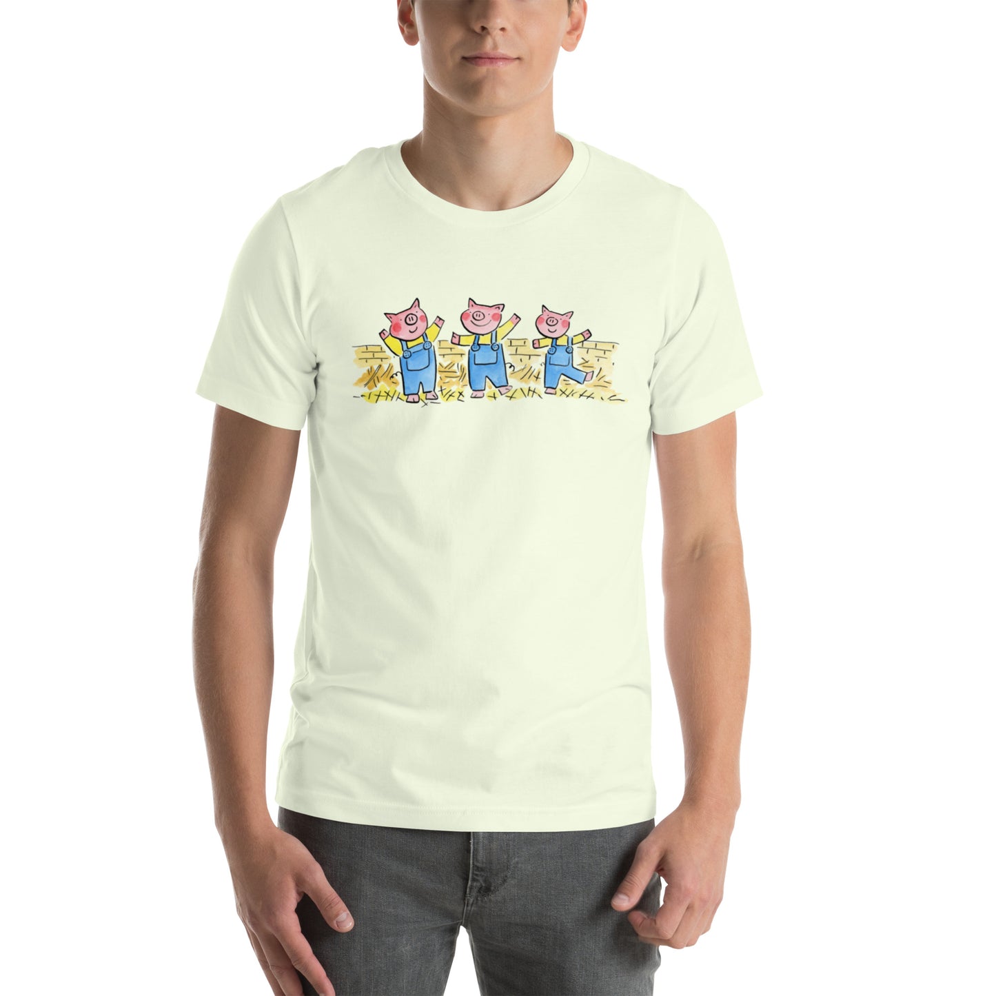 Three Little Pigs Illustration by Rosie Brooks Unisex t-shirt