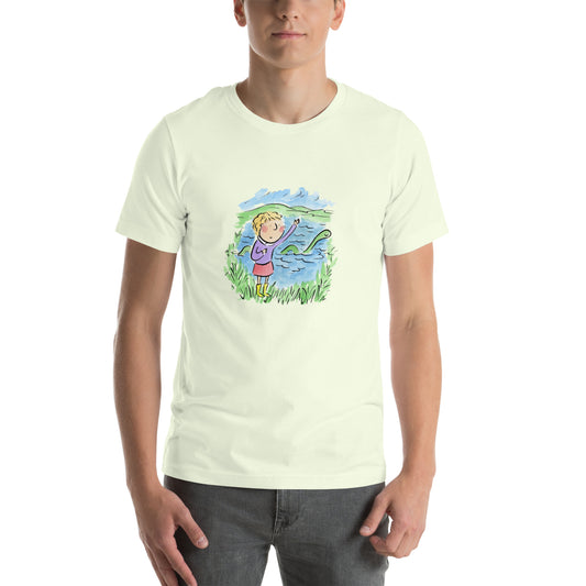 Loch Ness Illustration by Rosie Brooks Unisex t-shirt