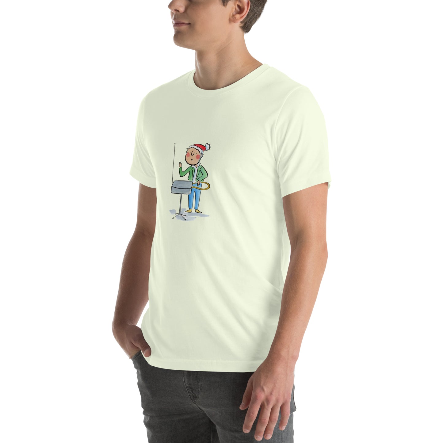 Christmas Theramin Illustration by Rosie Brooks Unisex t-shirt