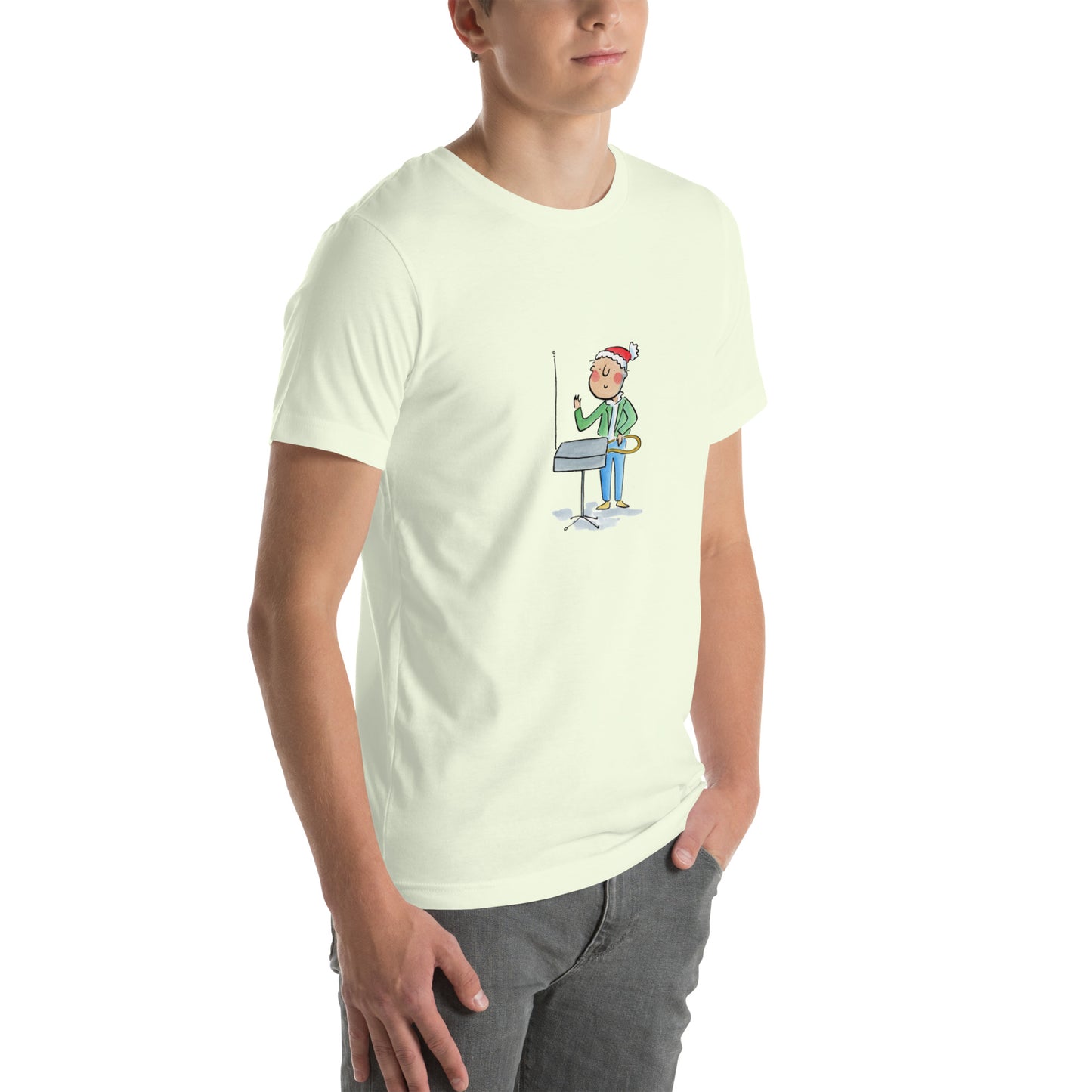 Christmas Theramin Illustration by Rosie Brooks Unisex t-shirt