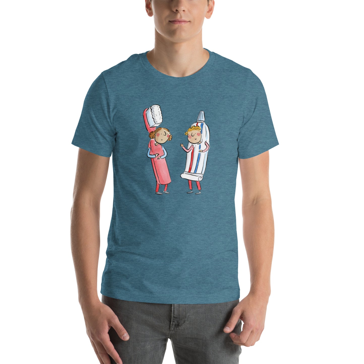 Toothbrush and Toothpaste Illustration by Rosie Brooks Unisex t-shirt