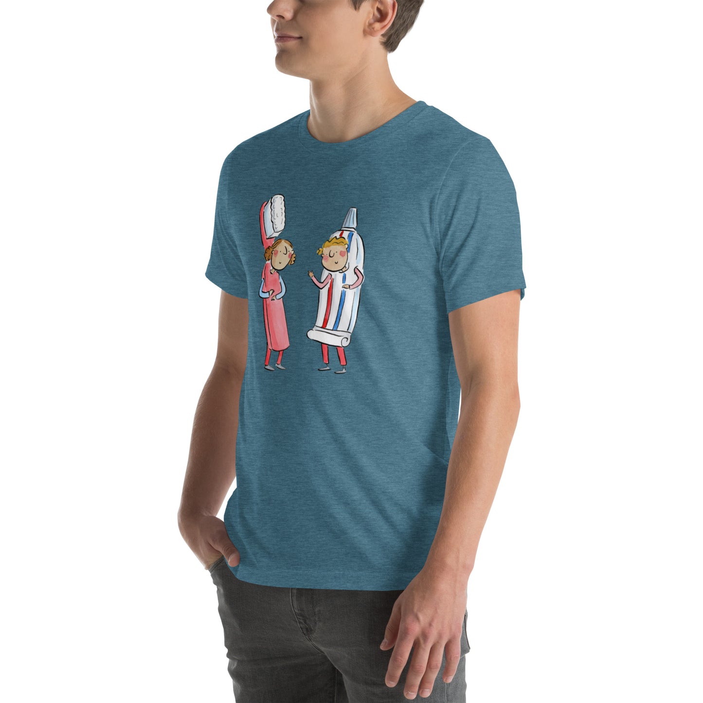 Toothbrush and Toothpaste Illustration by Rosie Brooks Unisex t-shirt