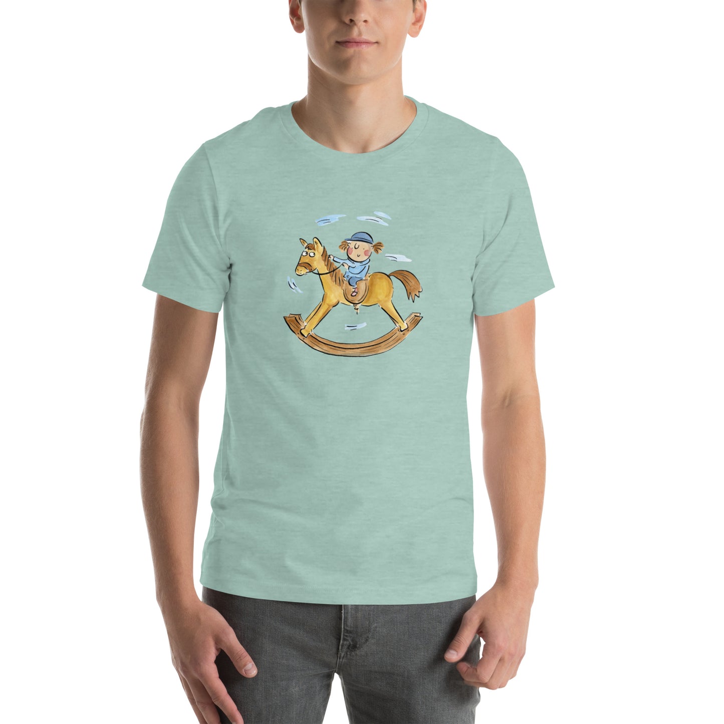 Rocking Horse Illustration by Rosie Brooks Unisex t-shirt