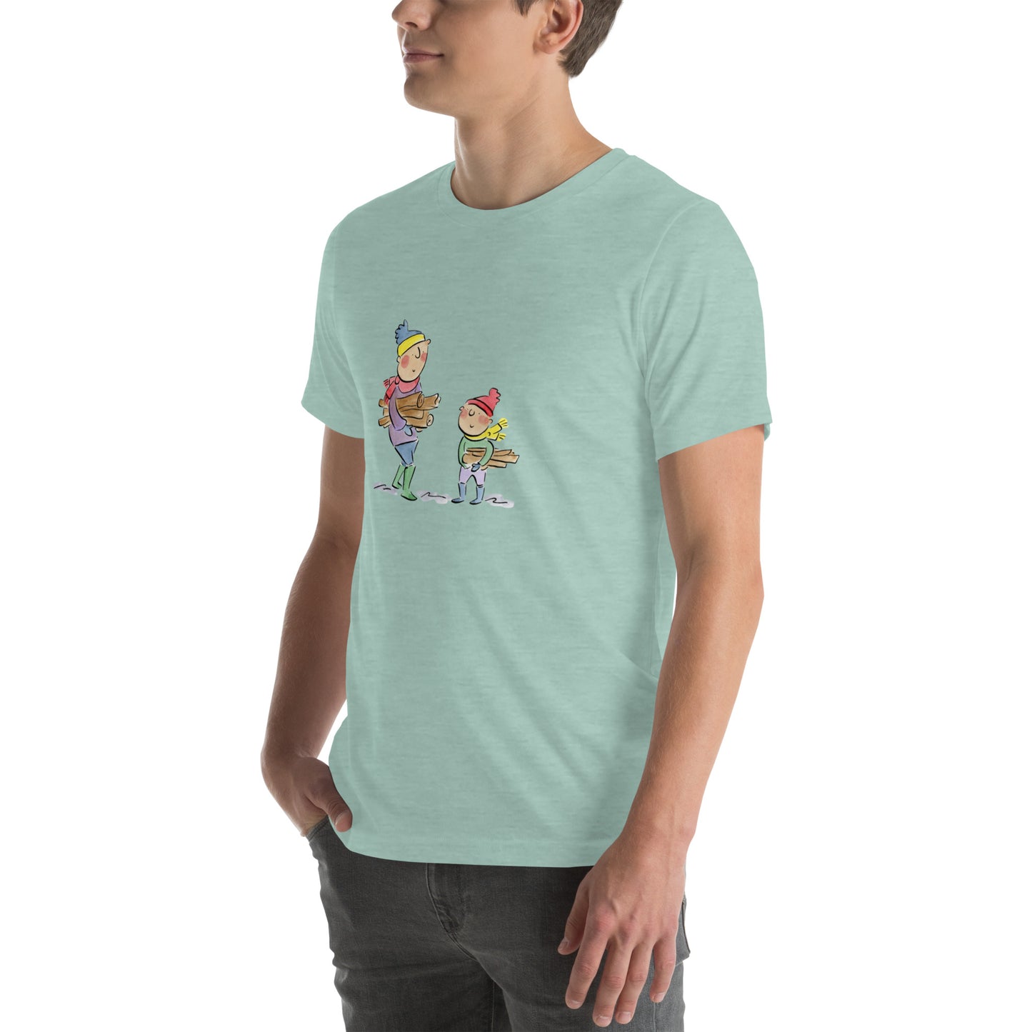 Collecting Wood Illustration by Rosie Brooks Unisex t-shirt