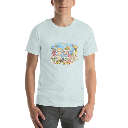 Coral Anniversary Illustration by Rosie Brooks Unisex t-shirt