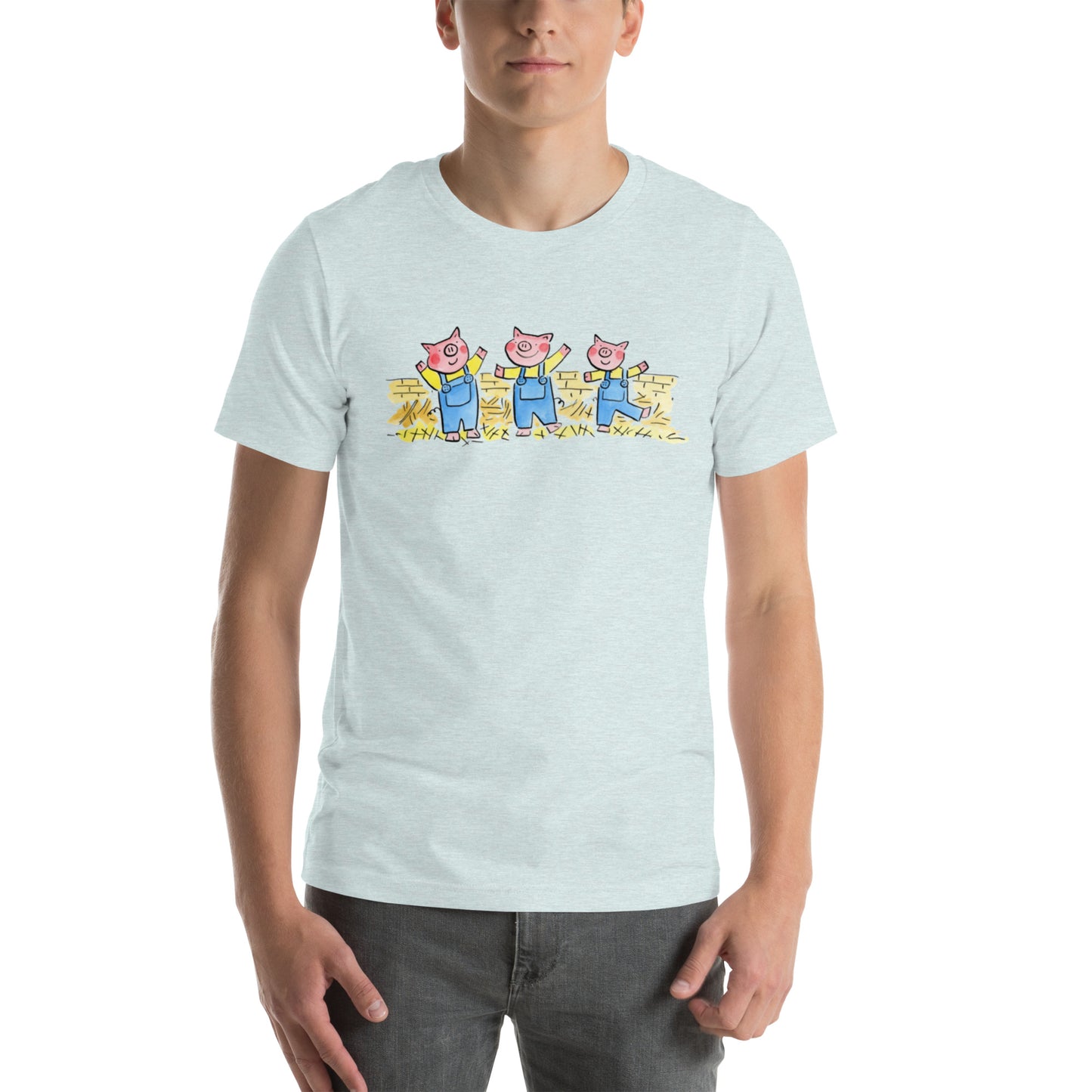 Three Little Pigs Illustration by Rosie Brooks Unisex t-shirt