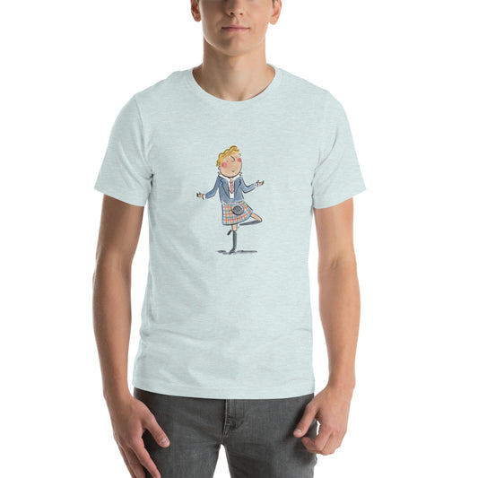 Scot in a kilt Illustration by Rosie Brooks Unisex t-shirt