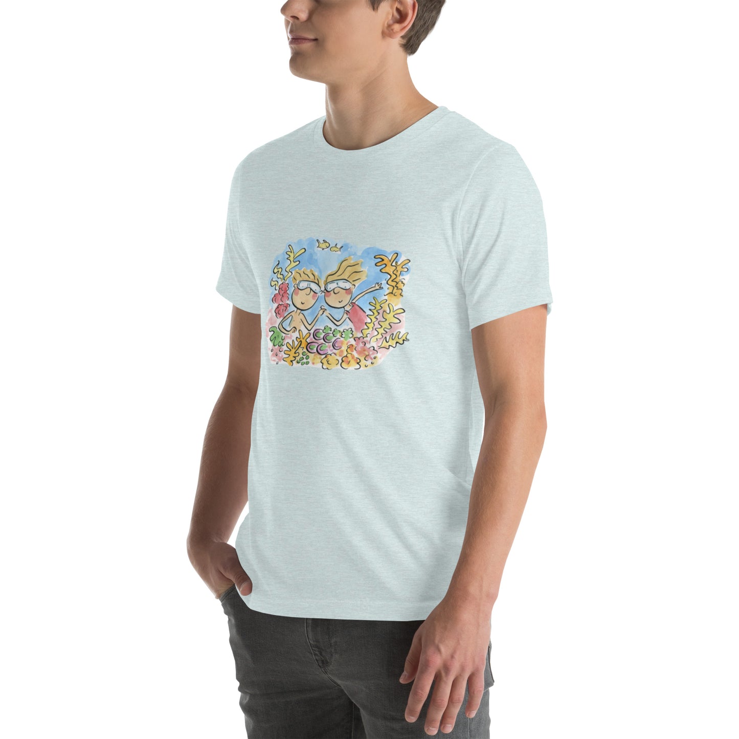 Coral Anniversary Illustration by Rosie Brooks Unisex t-shirt