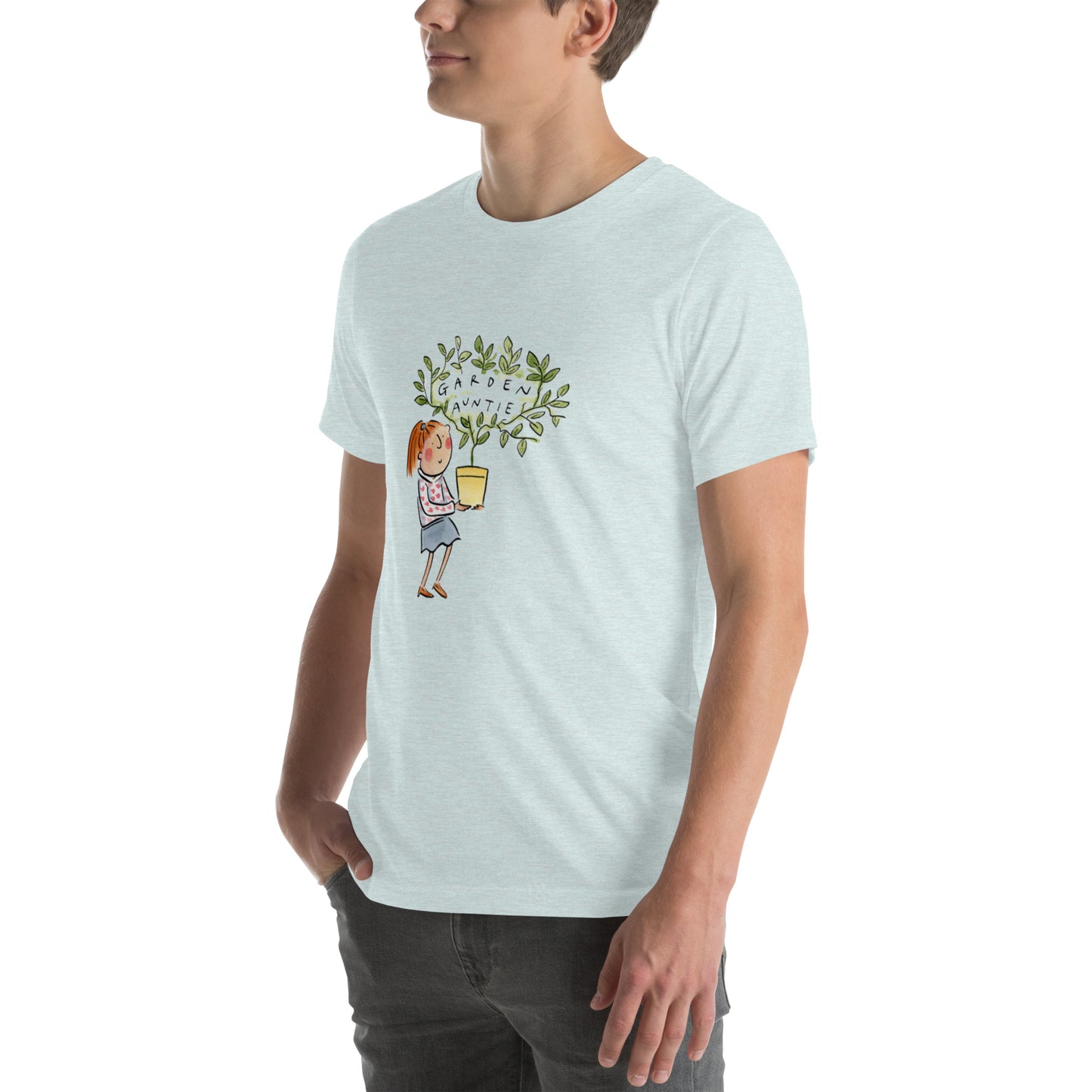 Garden Auntie Illustration by Rosie Brooks Unisex t-shirt